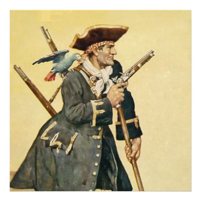 "Long John Silver" von "Treasure Island" Fotodruck (Vorne)