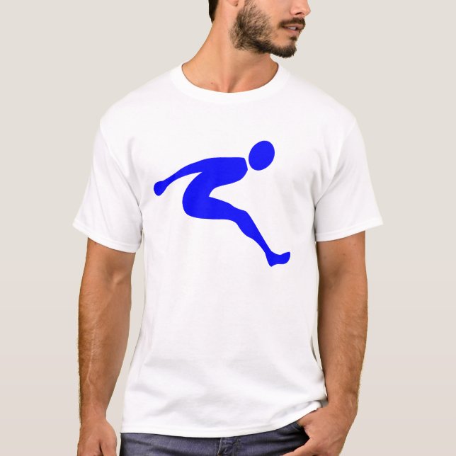 Long Jump - Blau T-Shirt (Vorderseite)