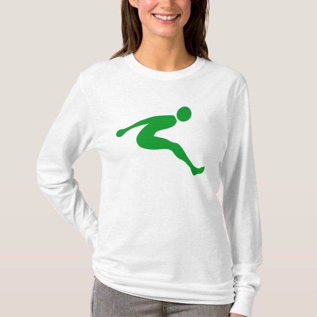 Long Jump, grün T-Shirt (Vorderseite)
