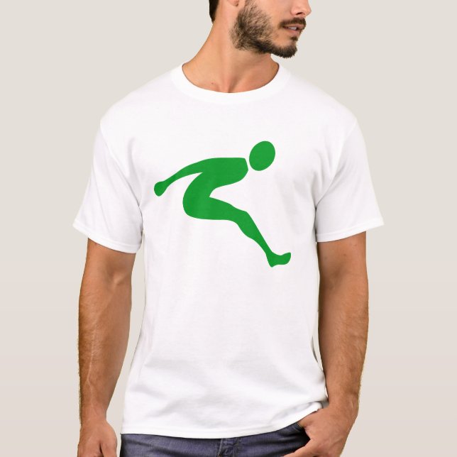 Long Jump, grün T-Shirt (Vorderseite)