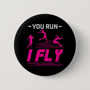 Long Jump Jumper Frauen, die du führst I Fly Button