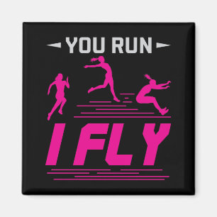 Long Jump Jumper Frauen, die du führst I Fly Magnet