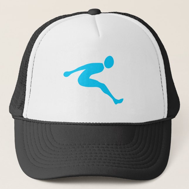 Long Jump - Sky Blue Truckerkappe (Vorderseite)