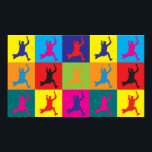 Long Jumping Pop Art Poster<br><div class="desc">Long Jumping Pop Art. Wenn Long Jumping Ihr Hobby,  Beruf oder Besessenheit ist,  zeigen Sie es mit großen Long Jumping T - Shirt,  Tasse,  Aufkleber und mehr. Sie sind auch tolle Geschenke für andere Long Jumping Fans!</div>