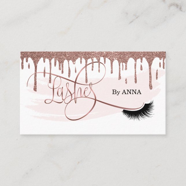 Long Lash Extension Makeup Artist Beauty Salon Visitenkarte (Vorderseite)