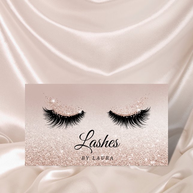Long Lash Extension Makeup Artist Business Card Visitenkarte (Von Creator hochgeladen)