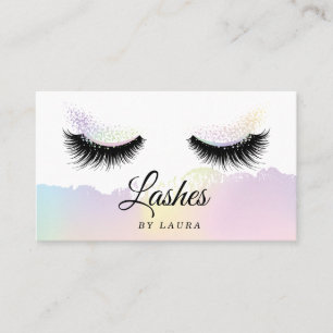 Long Lash Extension Makeup Artist Holographic Visitenkarte