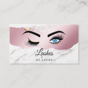 Long Lash Extension Makeup Artist Wink Eye Visitenkarte