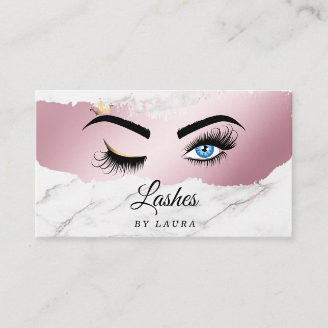 Long Lash Extension Makeup Artist Wink Eye Visitenkarte (Vorderseite)