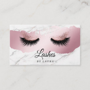 Long Lash Extension Makeup Rose Gold Visitenkarte