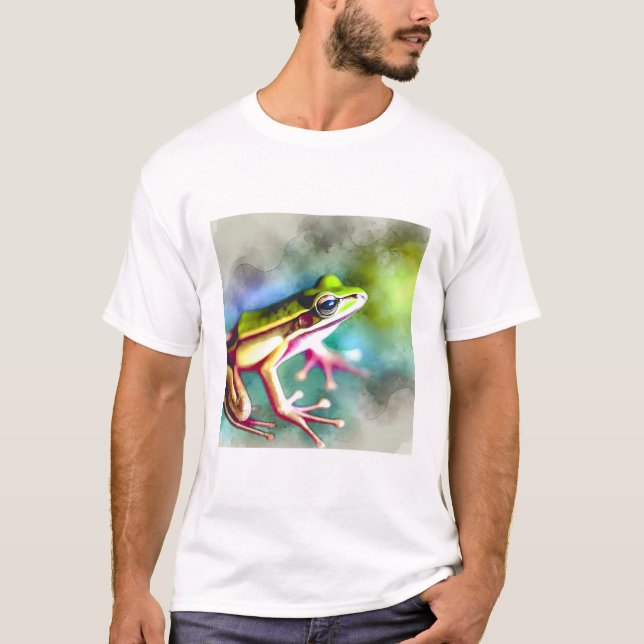 Long legged frog 100924AREF149 - Watercolor T-Shirt (Vorderseite)