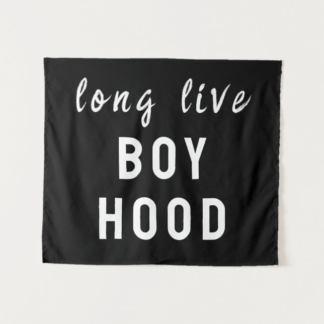 Long Live Boyhood Boy's Room Kinderzimmer Spielsaa Wandteppich (Vorderseite (Horizontal))