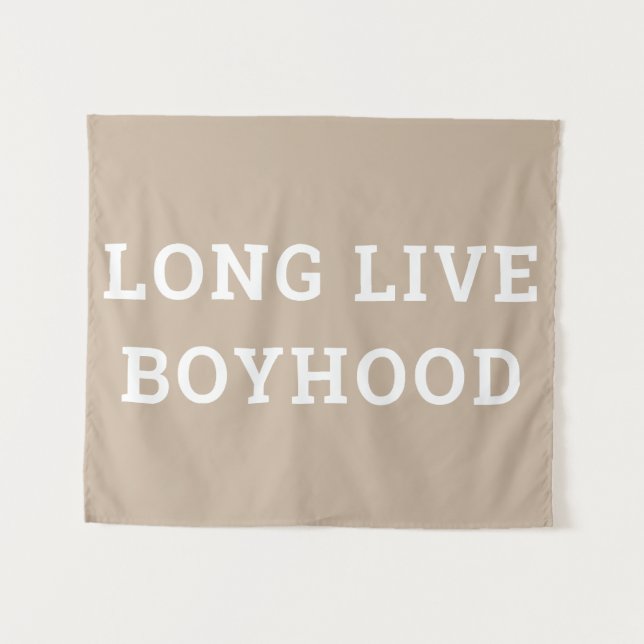 Long Live Boyhood Boy's Room Kinderzimmer Wandteppich (Vorderseite (Horizontal))