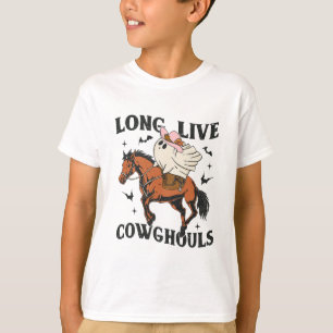 Long Live Cowghouls Niedlich Ghost Cowgirl Hallowe T-Shirt