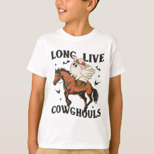 Long Live Cowghouls Niedlich Ghost Cowgirl Hallowe T-Shirt