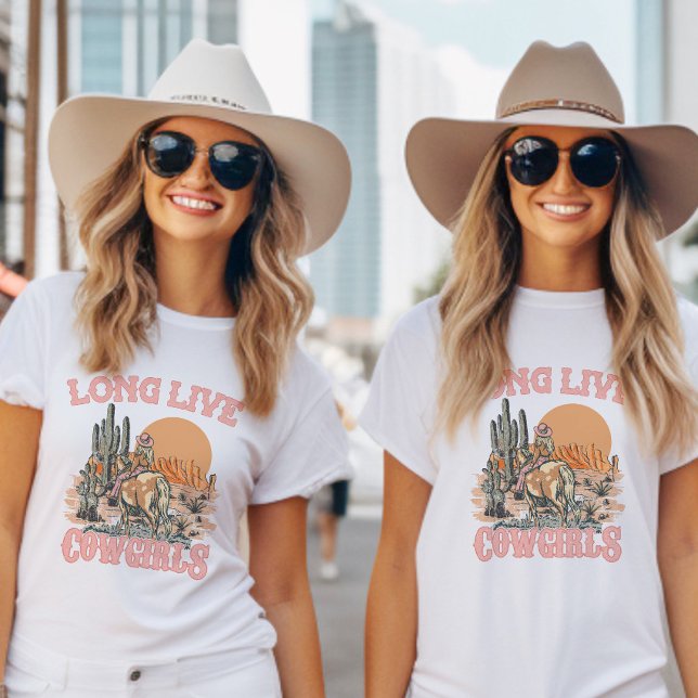Long Live Cowgirl Bachelorette Brautparty T-Shirt (Von Creator hochgeladen)
