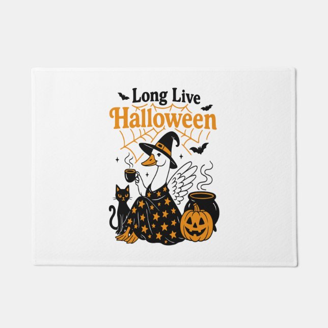 Long Live Halloween Goose Hexe Fußmatte (Vorderseite)