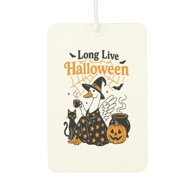 Long Live Halloween Goose Witch Autolufterfrischer (Vorderseite)
