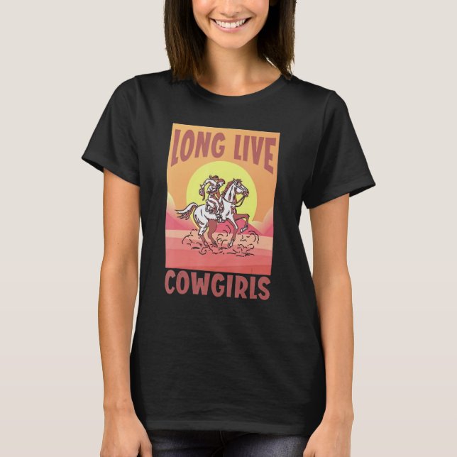 Long Live Howdy Rodeo Western Country Southern Cow T-Shirt (Vorderseite)