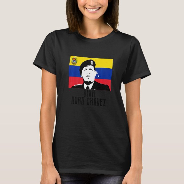 Long Live Hugo Chávez Venezuela Flag T-Shirt (Vorderseite)