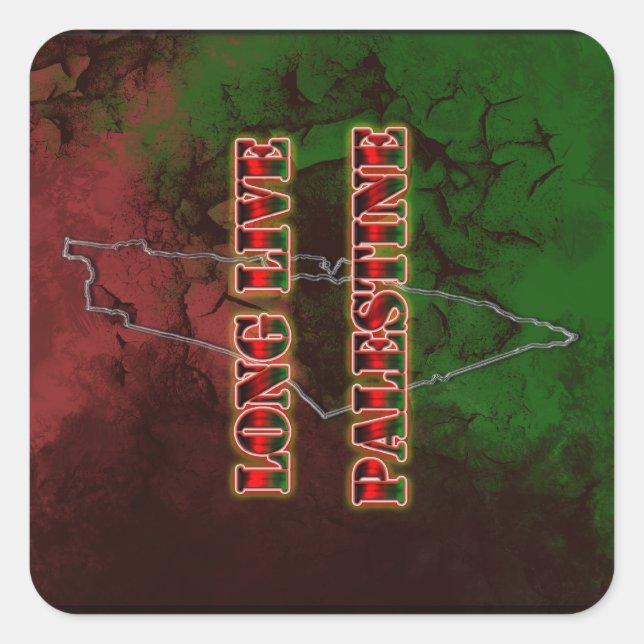 Long Live Palestine Grunge Sticker (Vorderseite)