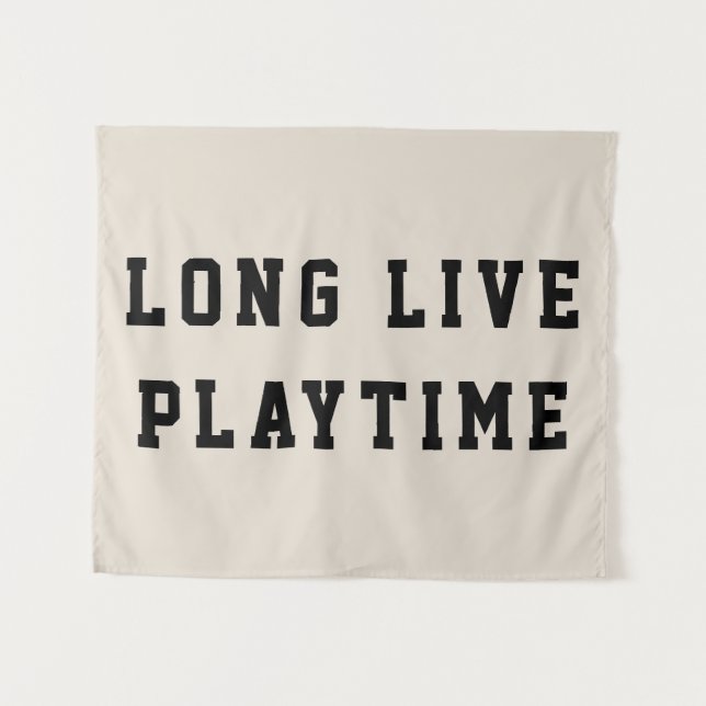 Long Live Playtime Boys Zimmer Spielzimmer Kinderz Wandteppich (Vorderseite (Horizontal))