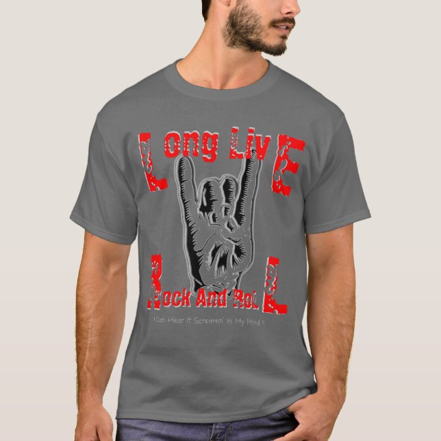 Long Live Rock and Roll (RJD Tribute T - Shirt) T-Shirt (Vorderseite)