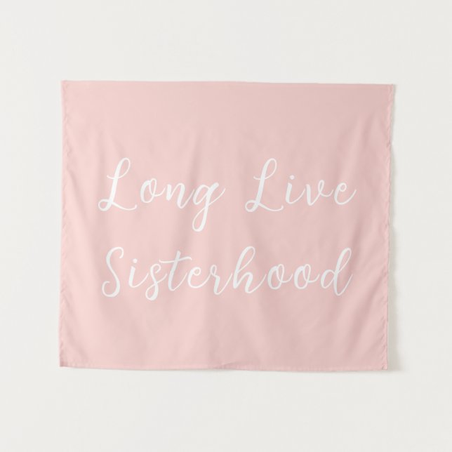 Long Live Sisterhood Room Kinderzimmer Wall Wandteppich (Vorderseite (Horizontal))