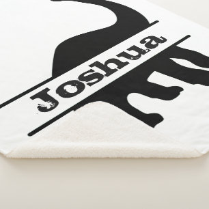 Long Neck Dinosaurier Personalisiert Name Silhouet Sherpadecke