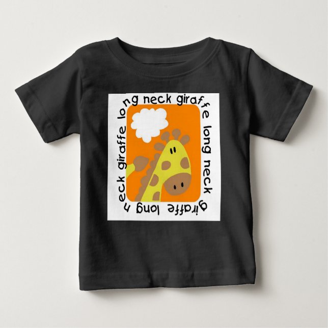 Long Neck Giraffe Baby Raglan T - Shirt (Vorderseite)