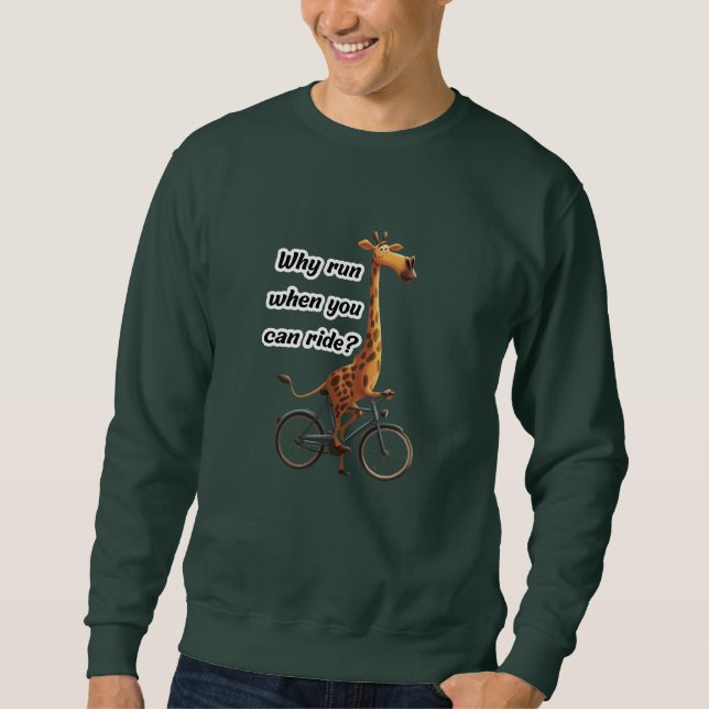 Long Neck, Small Bike - Unglaublich witzig & Funny Sweatshirt (Vorderseite)
