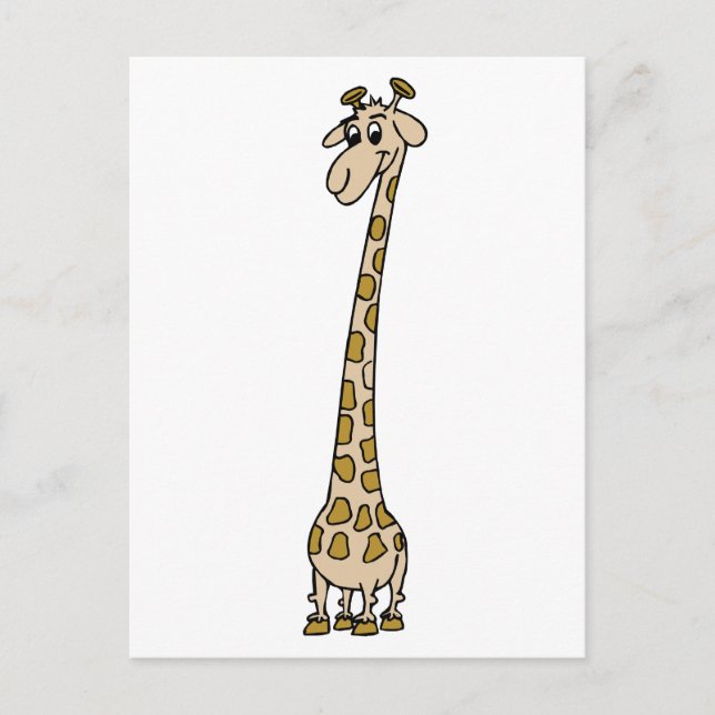 Long Necked Giraffe Postkarte (Vorderseite)