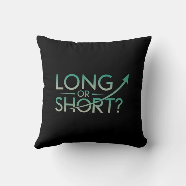 Long ou Short ? Coussin trendy Stock (Verso)