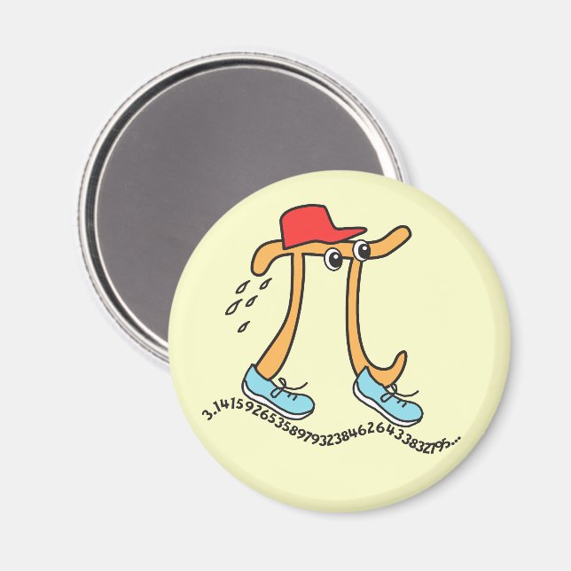 Long Pi - Drôle Pi Guy Magnet (Recto/Verso)