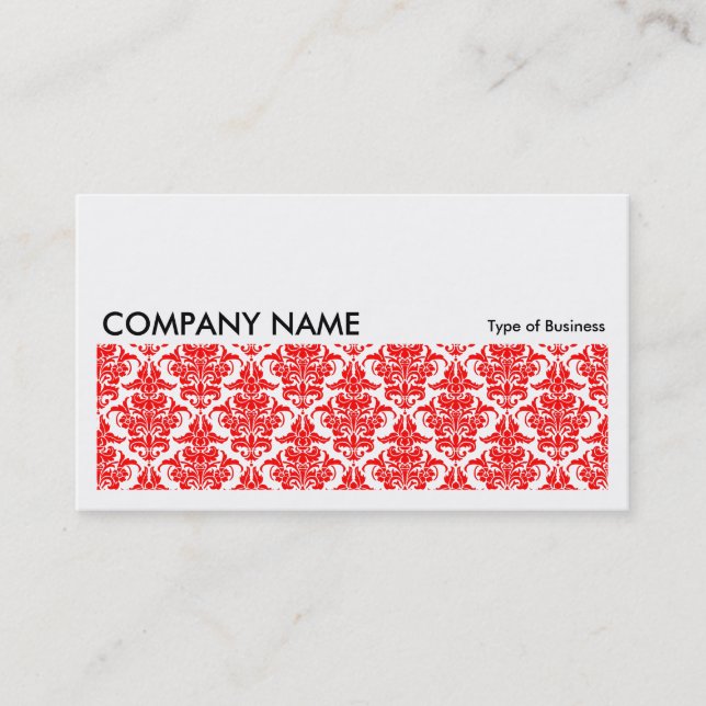 Long Picture 0118 - Red Damask Pattern Visitenkarte (Vorderseite)