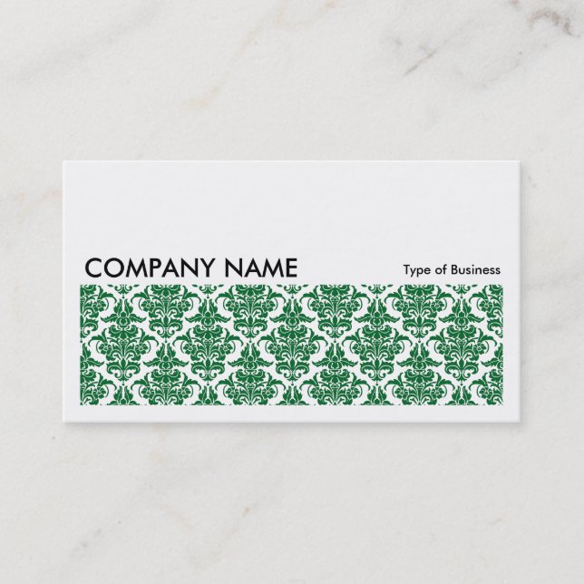 Long Picture 0125 - Forest Green Damask Visitenkarte (Vorderseite)