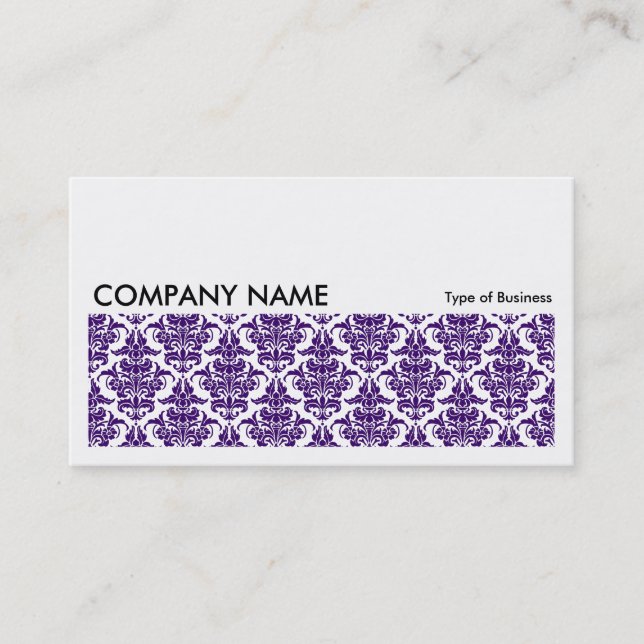 Long Picture 0137 - Deep Lila Damask Visitenkarte (Vorderseite)