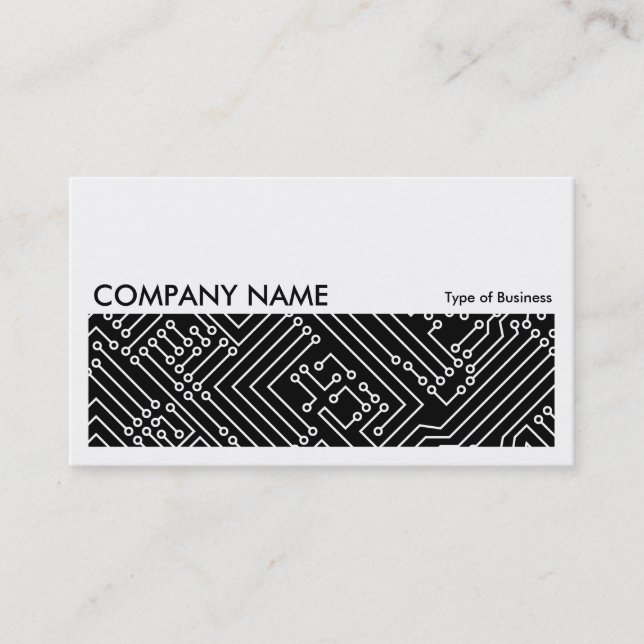 Long Picture 0243 - Circuitry - White on Black Visitenkarte (Vorderseite)