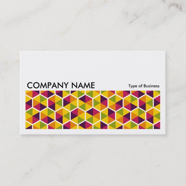 Long Picture 0251 - Hexagon Muster 01 Visitenkarte (Vorderseite)