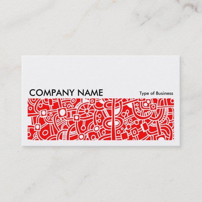 Long Picture 037 - Metropolis - White on Red Visitenkarte (Vorderseite)