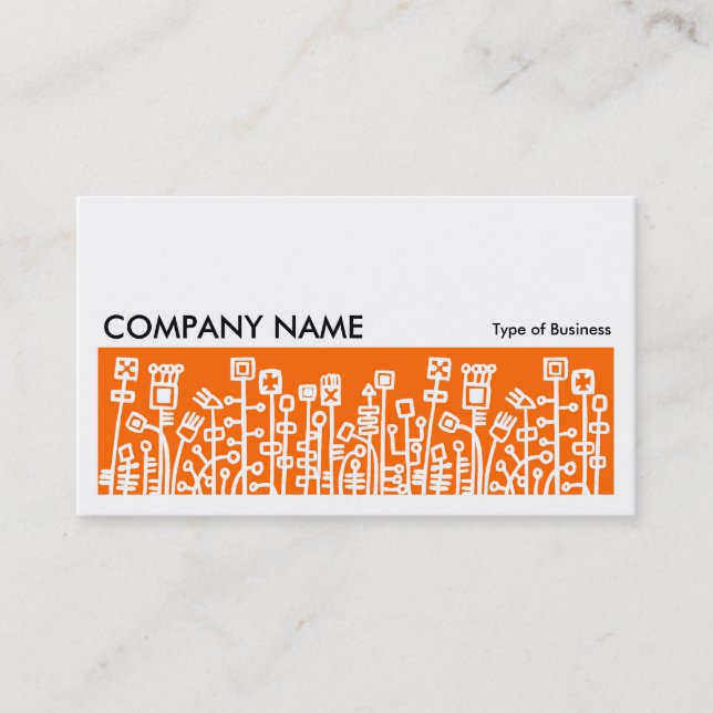 Long Picture 071 - Cyber Garden - Orange Visitenkarte (Vorderseite)
