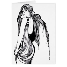 Long portrait d'ado de cheveux