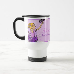 Long pourpre nommé de ballerine et tasse de voyag