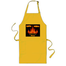 Roi du gril, tablier du cadeau du papa. Chef,