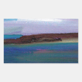 Long Sands Sea View Rechteckiger Aufkleber