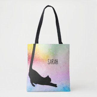 Long Schwanz Black Cat Personalisiert Tasche