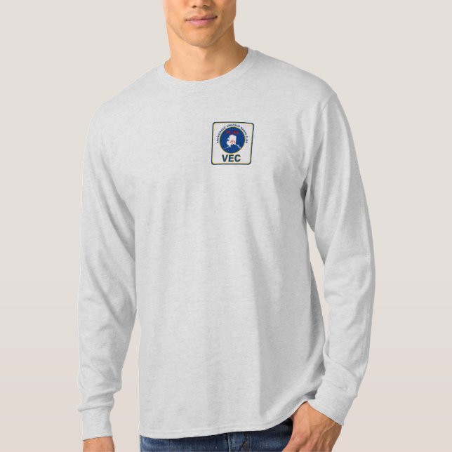Long Sleeve Mens T-Shirt Pocket Emblem (AARC VEC) (Vorderseite)