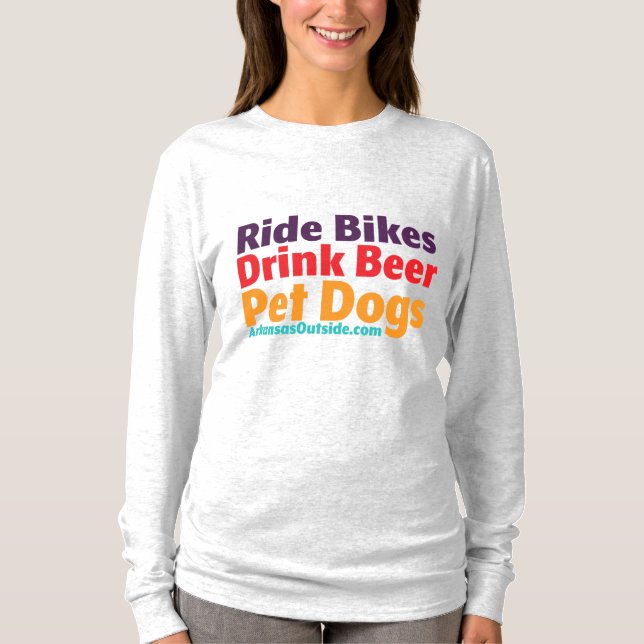 Long Sleeve T - Bikes-Bierhunde T - Shirt (Vorderseite)
