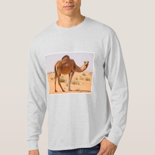 Long Sleeve T-Shirt ash  men  I  LOVE  SAHARA  (Devant)