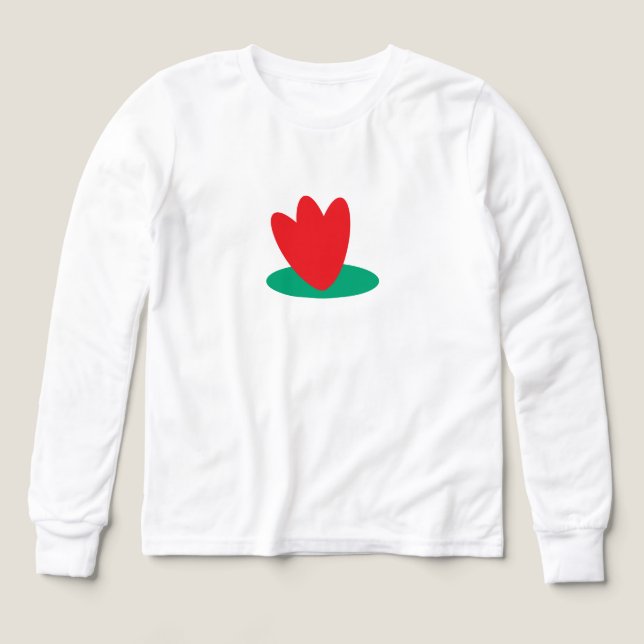  long sleeve T-Shirt with flower on a pond (Motif recto)